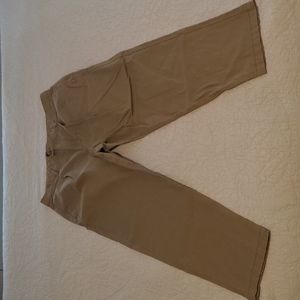 Banana Republic relaxed tapered fit pleated chinos - khaki - 36W/32L